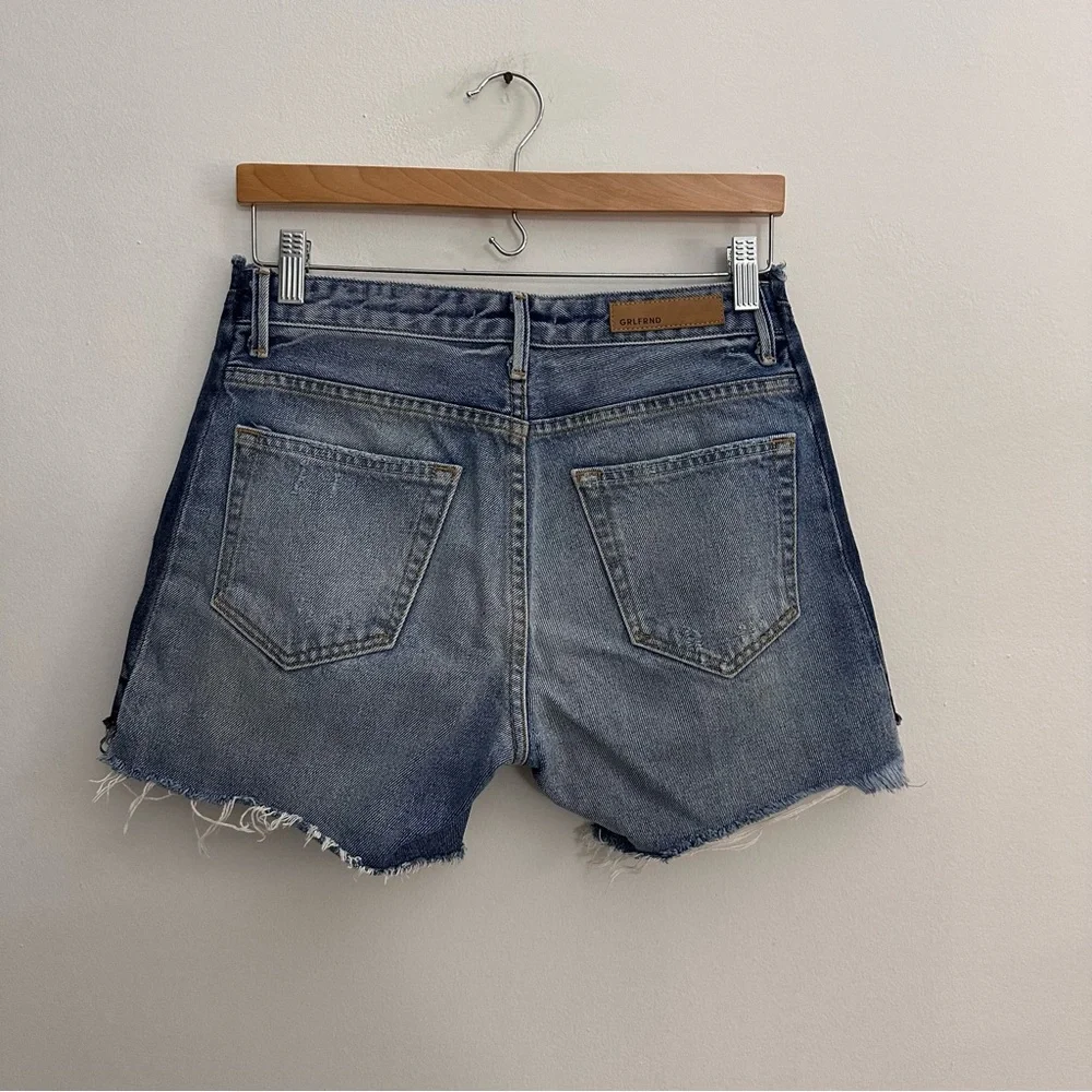GRLFRND Denim Sophie Distressed Button‎ Fly Jean Shorts Blue Casual Summer 26